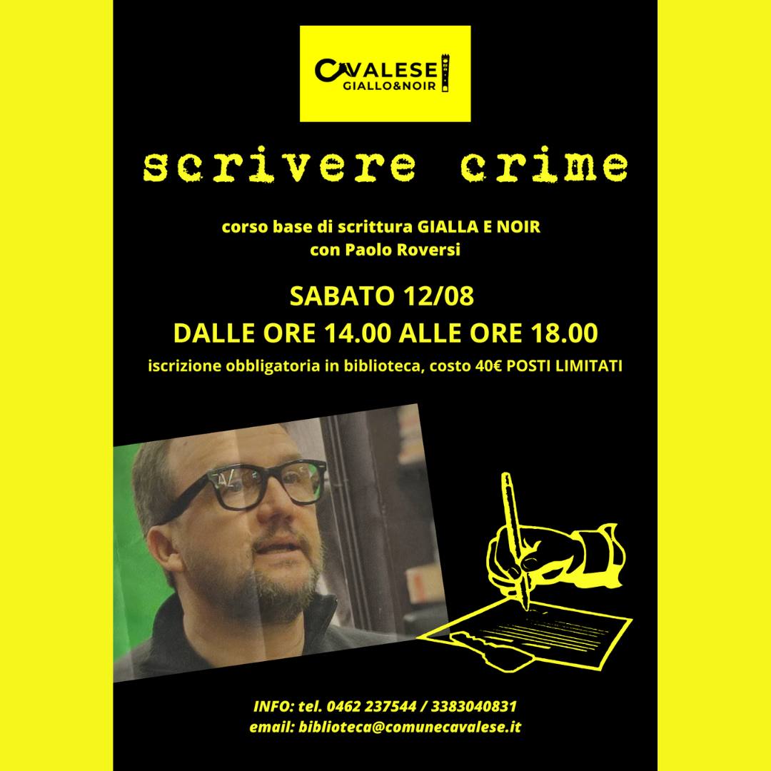 Scrivere crime: un corso di scrittura a Cavalese